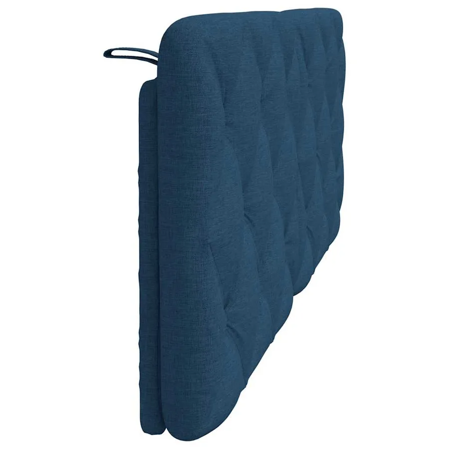 Coussin de tête de lit bleu 140 cm tissu - 5