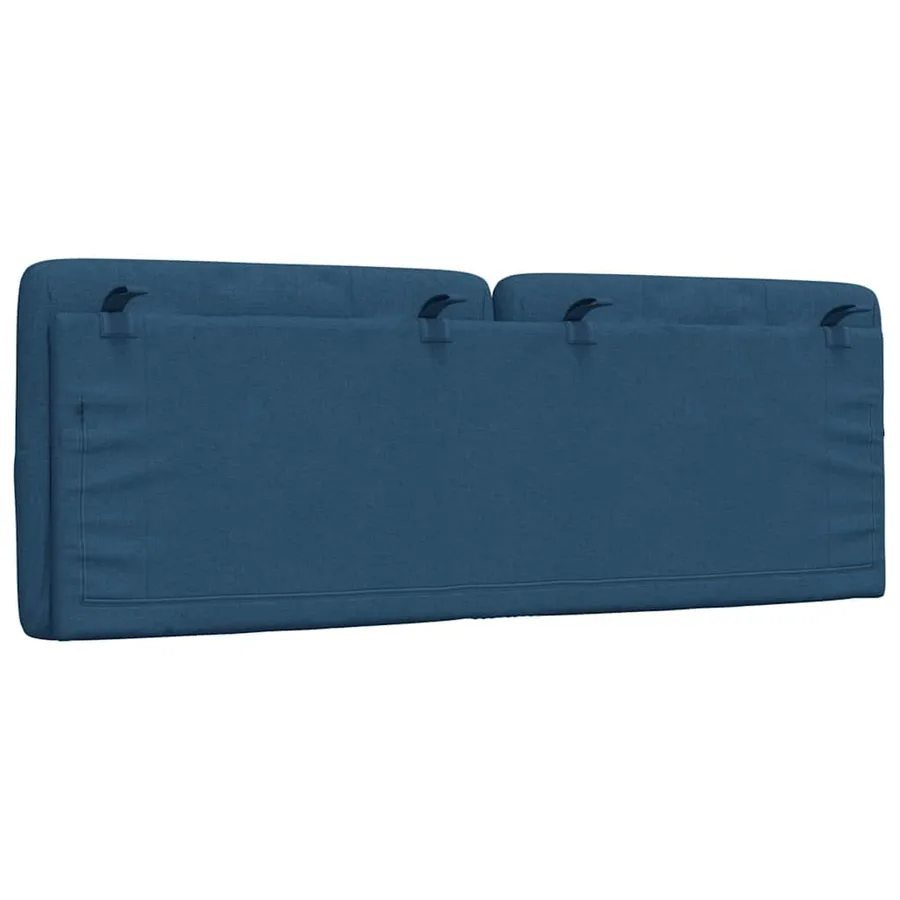 Coussin de tête de lit bleu 140 cm tissu - 6