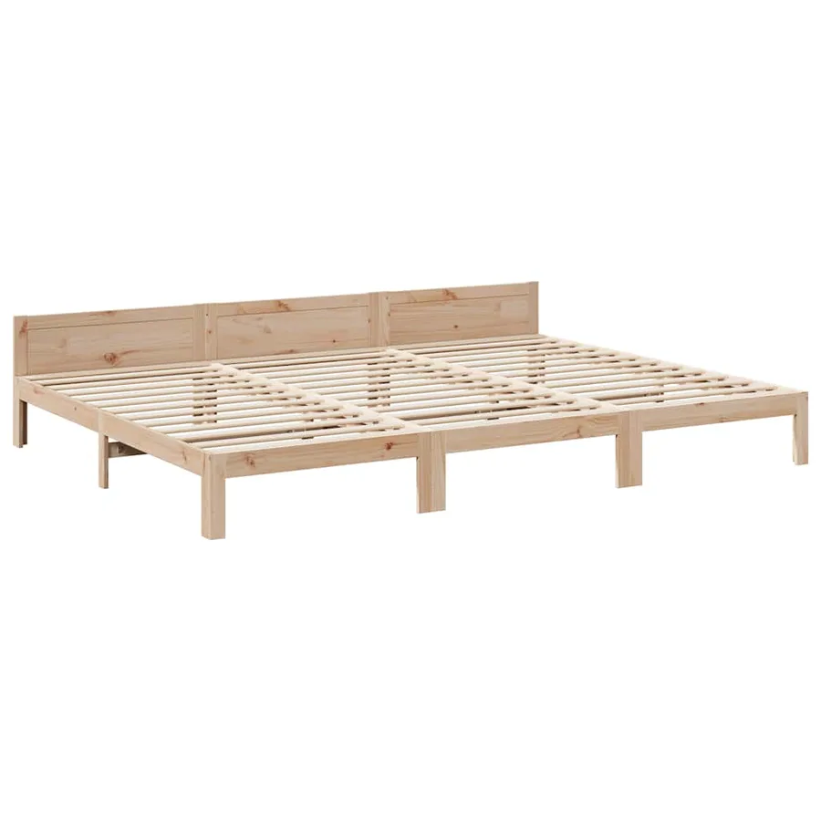 Cadre de lit familial sans matelas 240x200cm bois massif de pin - 6