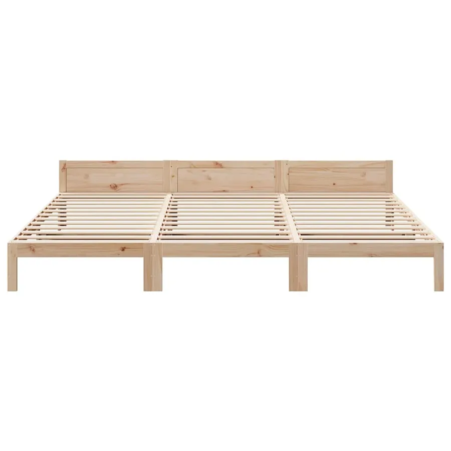 Cadre de lit familial sans matelas 240x200cm bois massif de pin - 7