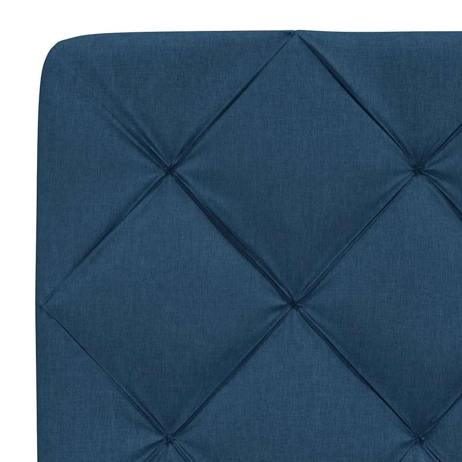Lit avec matelas bleu 140x190 cm tissu - 11