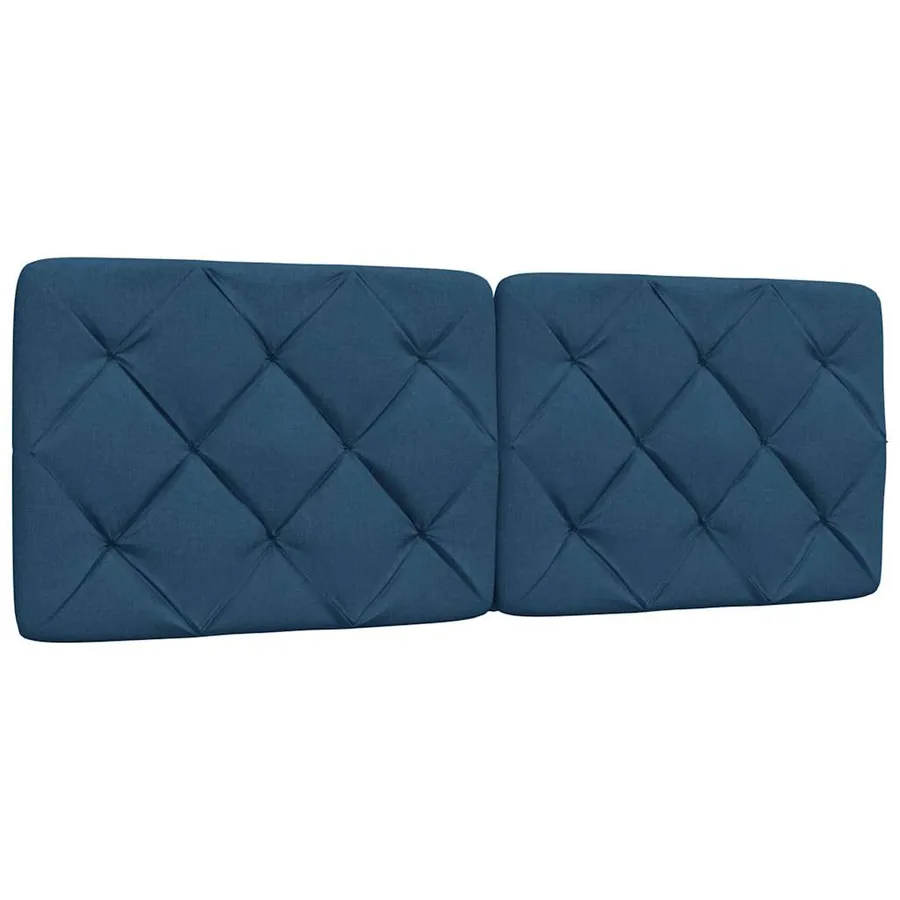 Lit avec matelas bleu 140x190 cm tissu - 9