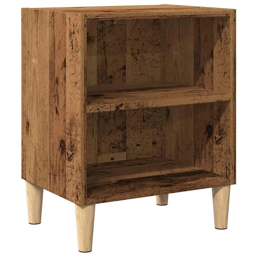 Table de chevet vieux bois 40x30x50 cm bois d’ingénierie - 2