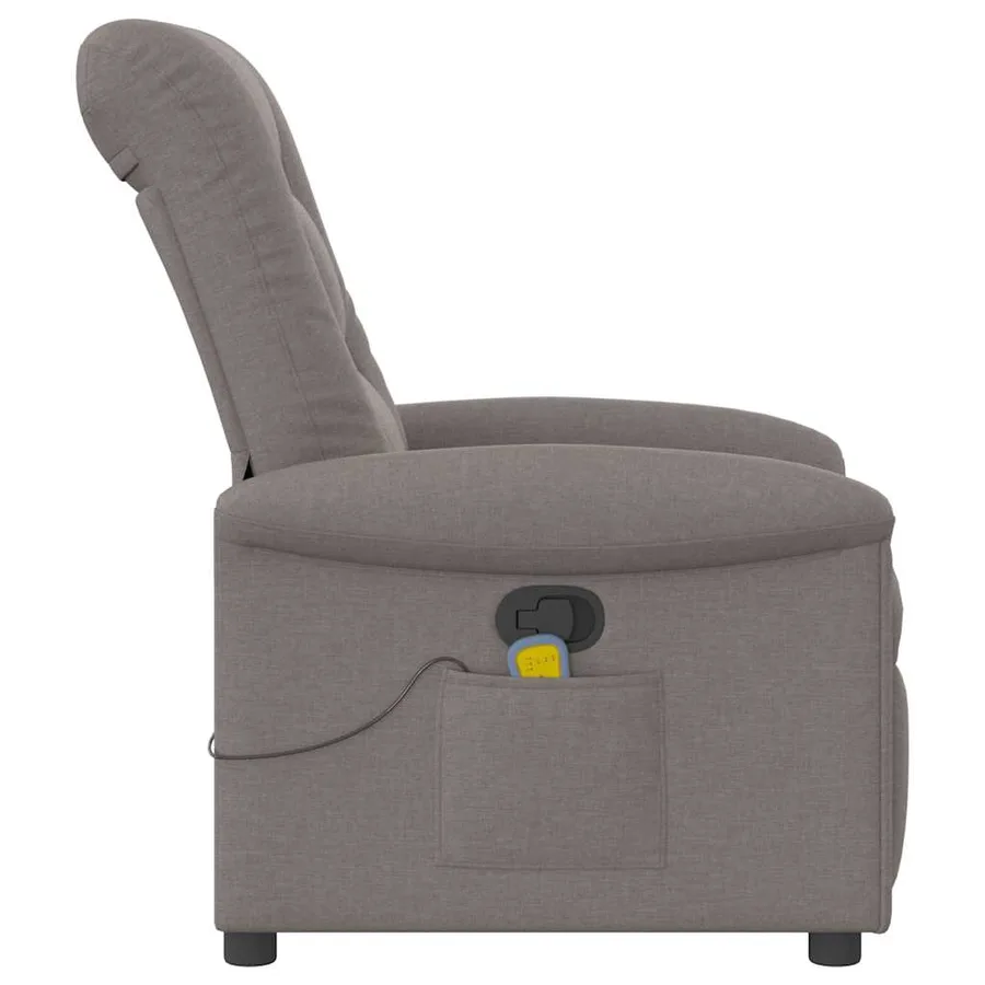 Fauteuil de massage inclinable Taupe Tissu - 4