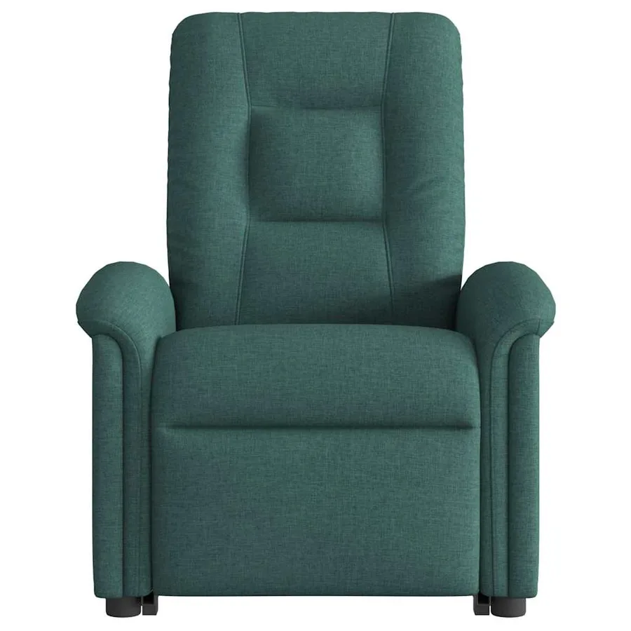 Fauteuil inclinable de massage électrique Vert foncé Tissu - 5