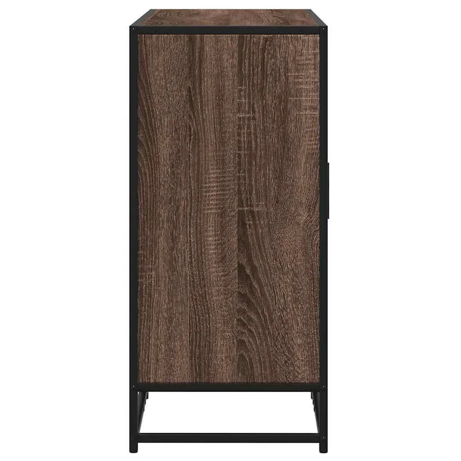 Buffet chêne marron 94x35x76 cm bois d'ingénierie - 5