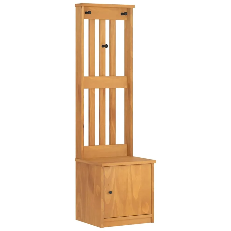 Portemanteau SANDNES 45x40x159,5 cm bois massif pin - 2