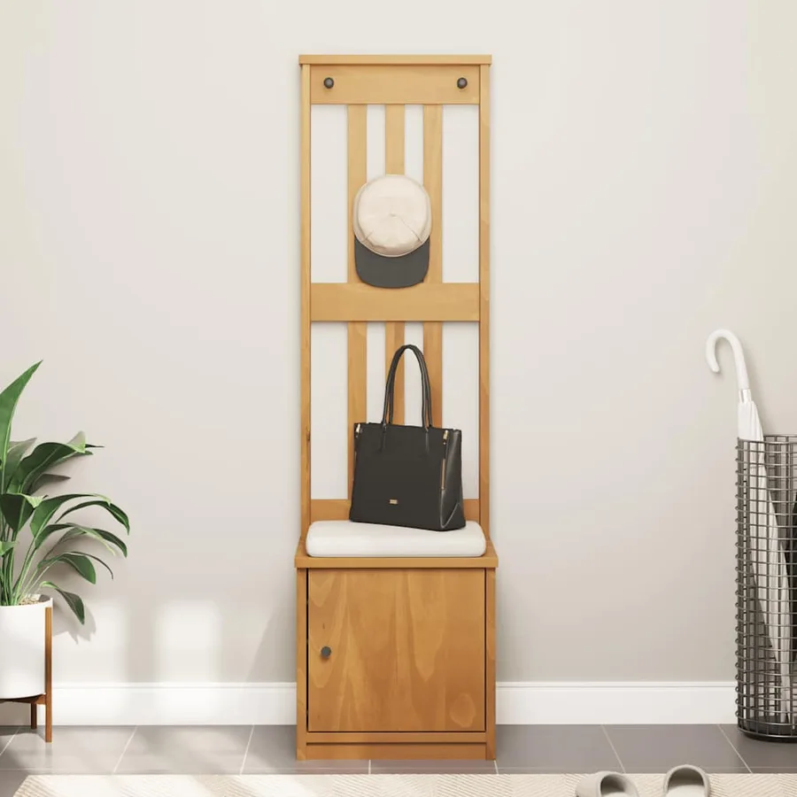 Portemanteau SANDNES 45x40x159,5 cm bois massif pin - 3