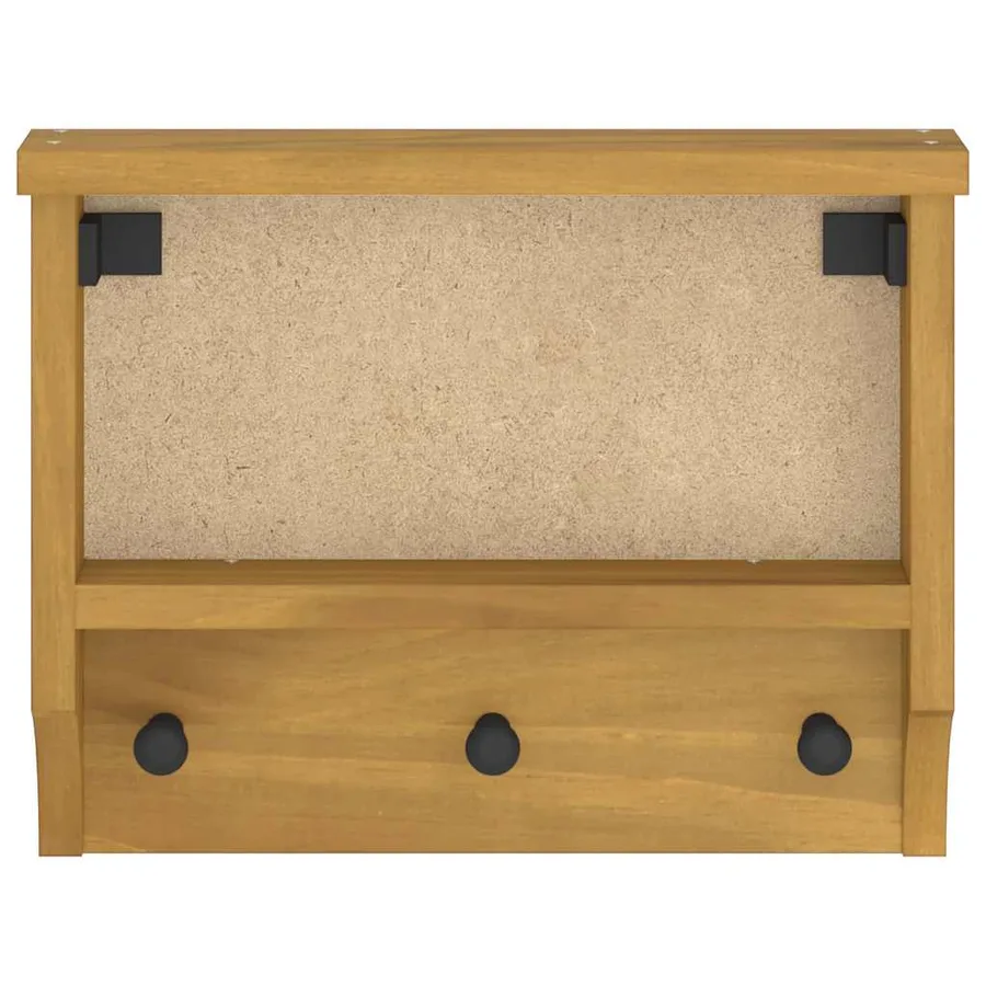 Porte-manteau mural SANDNES 45x12x35 cm bois massif pin - 5
