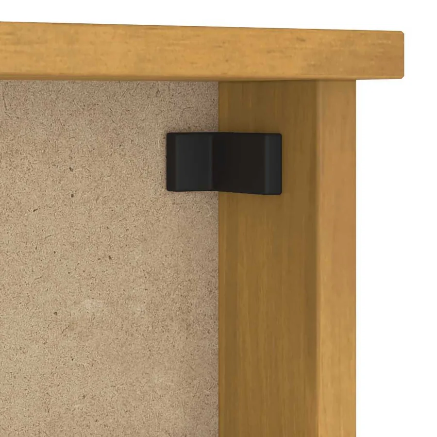 Porte-manteau mural SANDNES 45x12x35 cm bois massif pin - 8