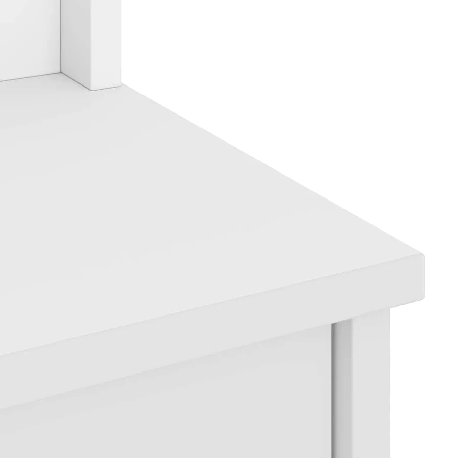 Portemanteau SANDNES blanc 45x40x159,5 cm bois massif pin - 9