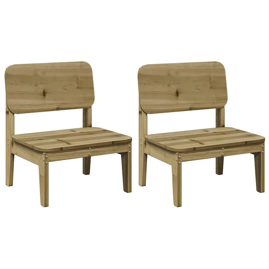 Chaises de jardin lot de 2 cire marron 60x52,5x72 cm - 2