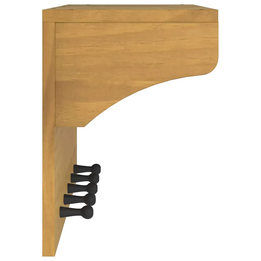 Porte-manteau mural SANDNES 87x30x42 cm bois massif pin - 6