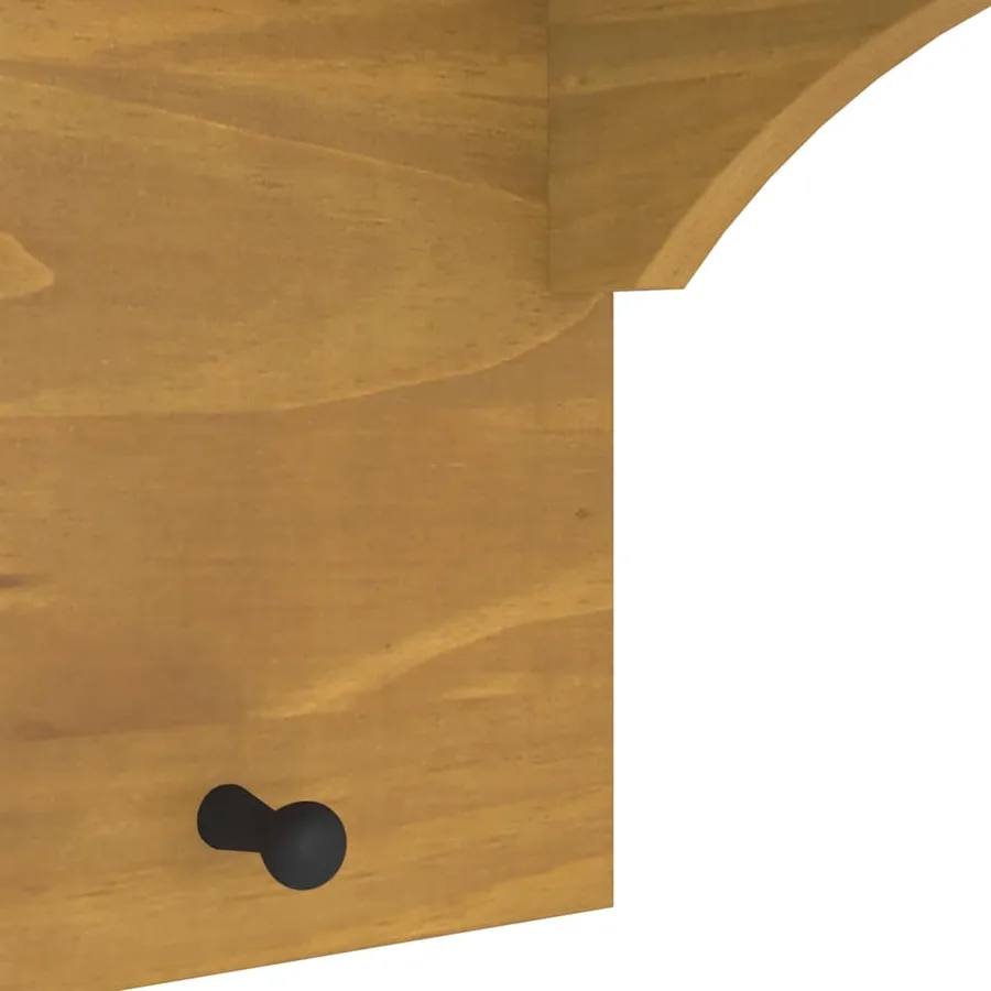 Porte-manteau mural SANDNES 87x30x42 cm bois massif pin - 9