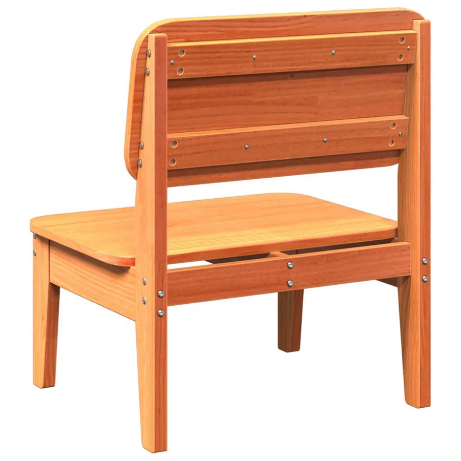 Chaises de jardin lot de 2 cire marron 60x52,5x72 cm - 6
