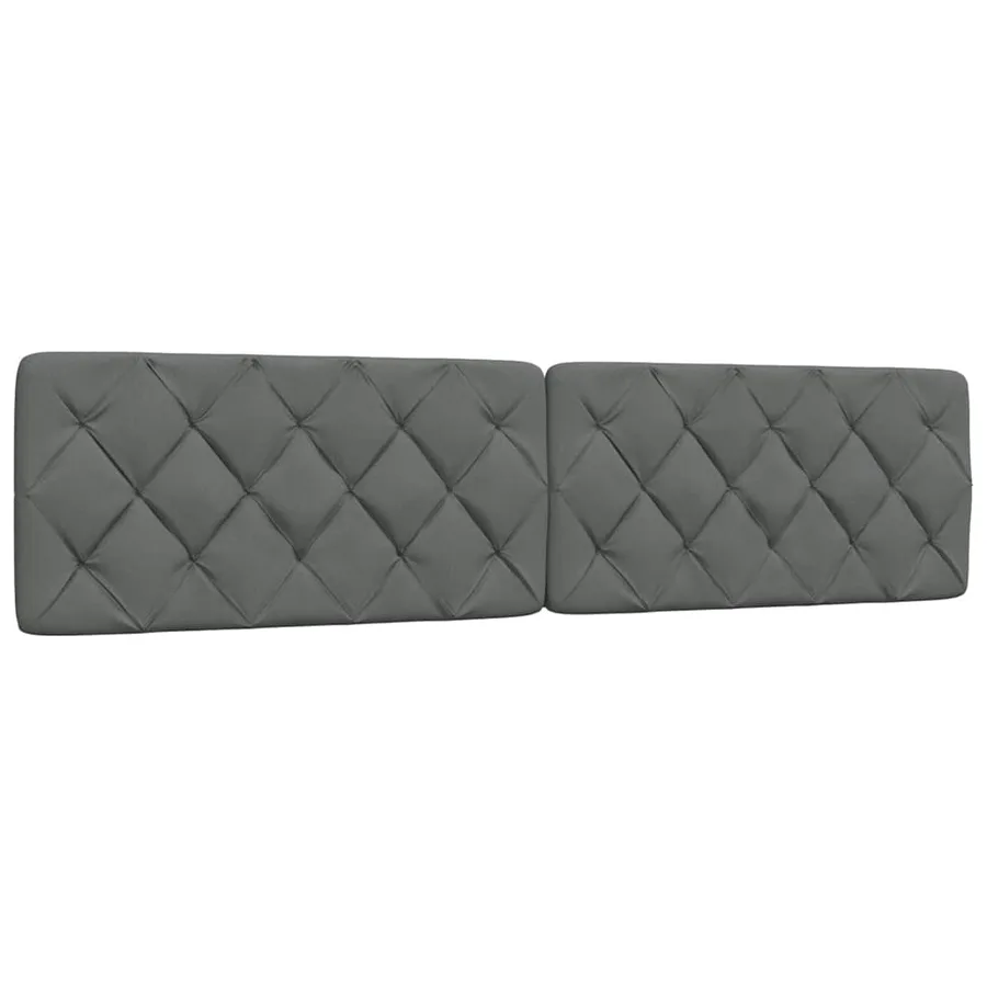 Lit avec matelas gris foncé 200x200 cm tissu - 9