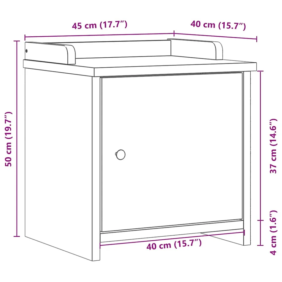 Banc de couloir SANDNES blanc 45x40x50 cm bois de pin massif - 11