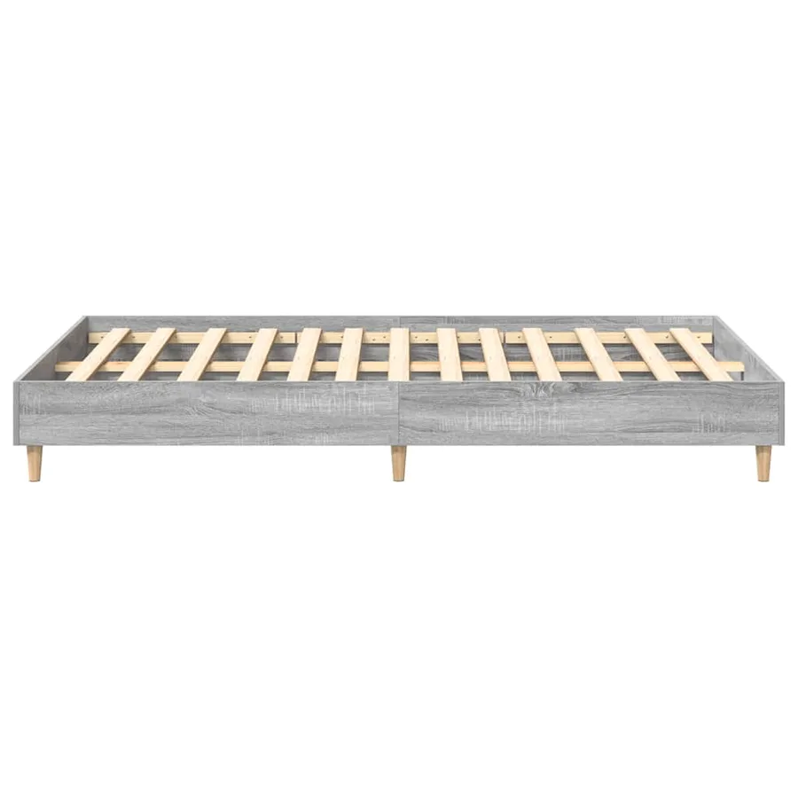 Cadre de lit sans matelas sonoma gris 135x190 cm - 6