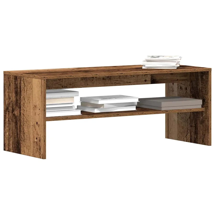 Meuble TV vieux bois 100x40x40 cm bois d'ingénierie
