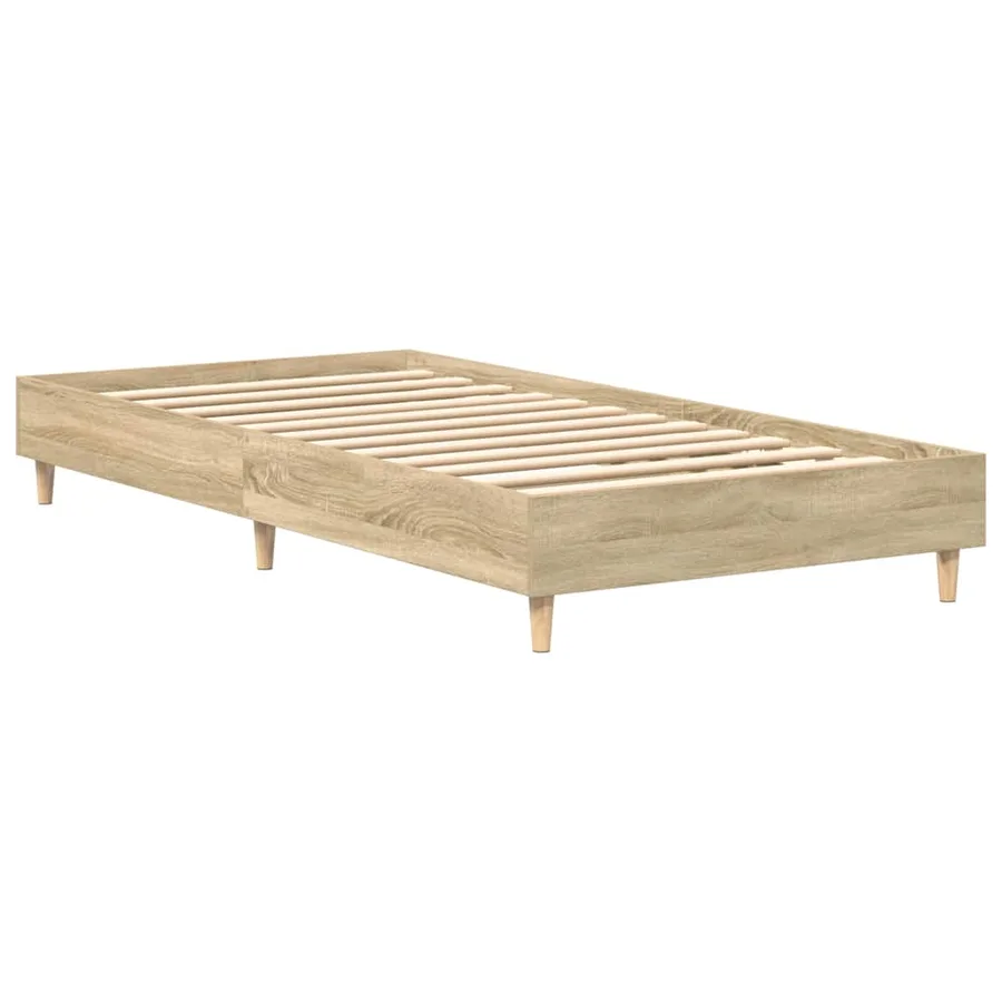 Cadre de lit sans matelas chêne sonoma 90x190 cm - 4