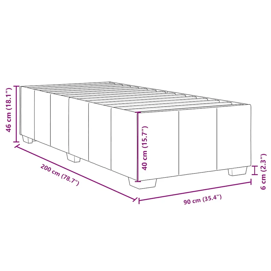 Sommier à lattes de lit avec matelas Marron foncé 90x200 cm - 12