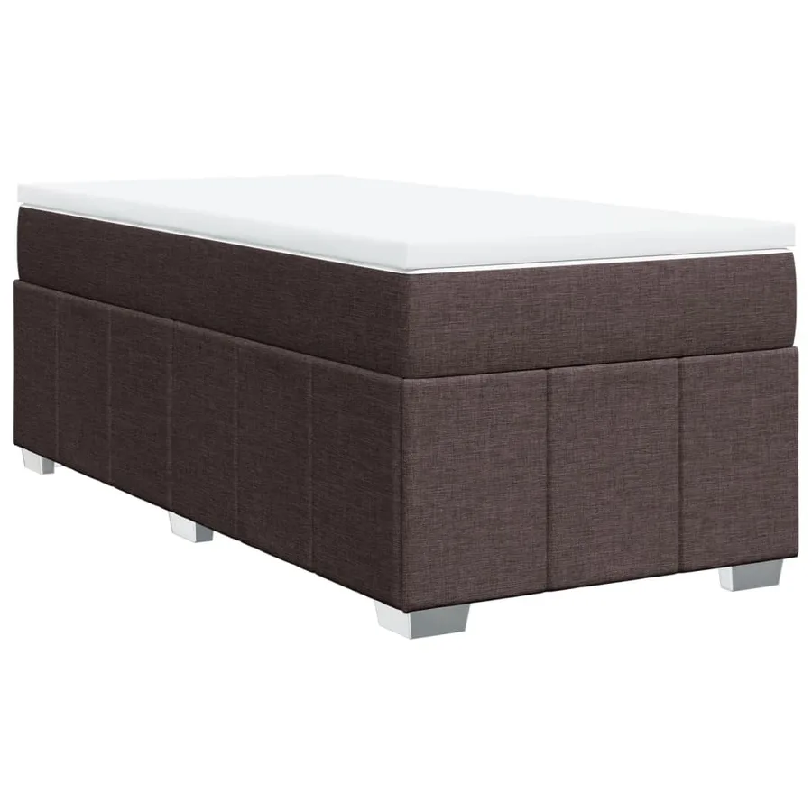 Sommier à lattes de lit avec matelas Marron foncé 90x200 cm - 2