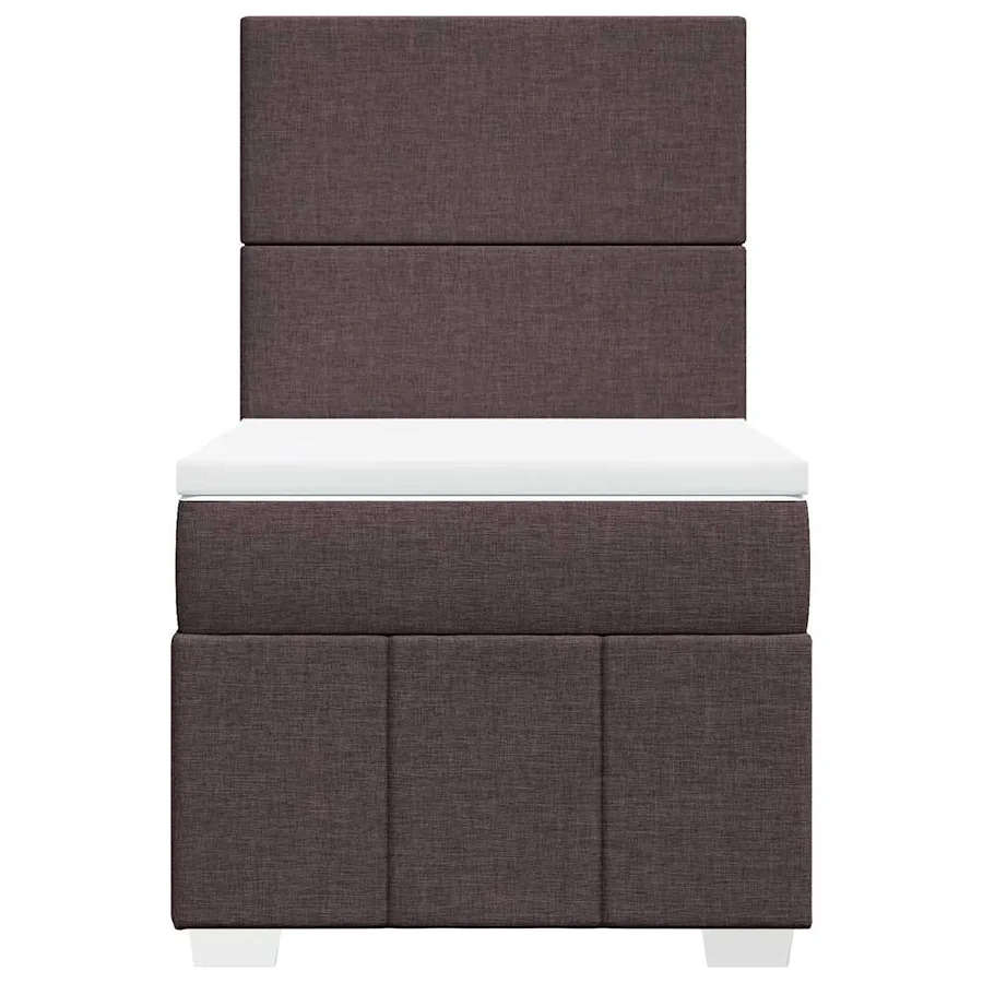 Sommier à lattes de lit avec matelas Marron foncé 90x200 cm - 4