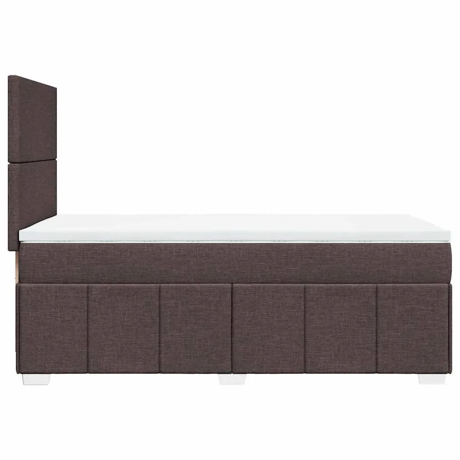 Sommier à lattes de lit avec matelas Marron foncé 90x200 cm - 5