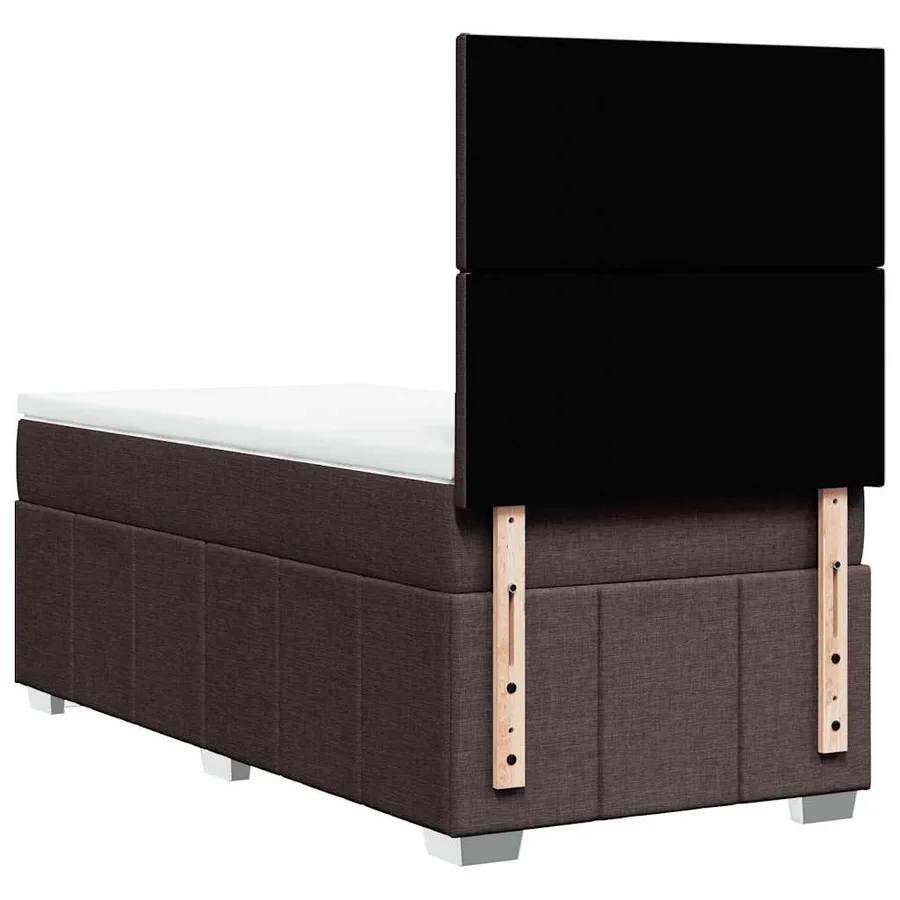 Sommier à lattes de lit avec matelas Marron foncé 90x200 cm - 6