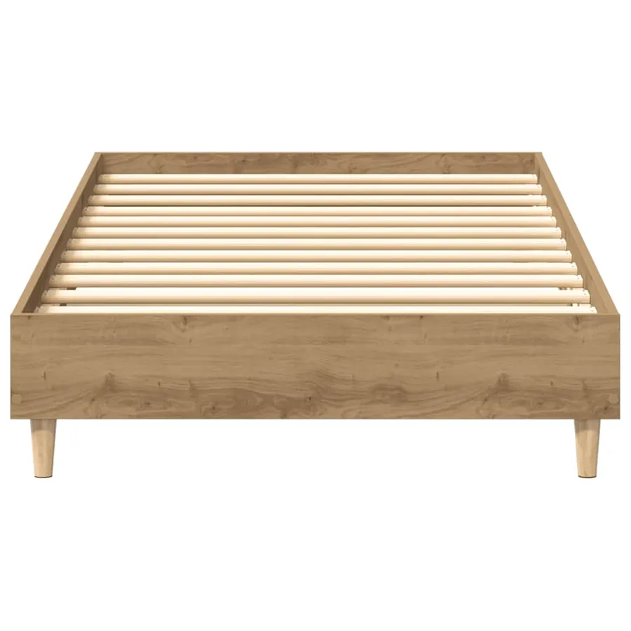 Cadre de lit sans matelas chêne artisanal 90x190 cm - 5