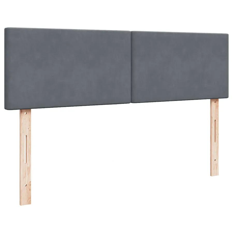 Cadre de lit ottoman avec matelas gris foncé 140x200 cm velours - 11