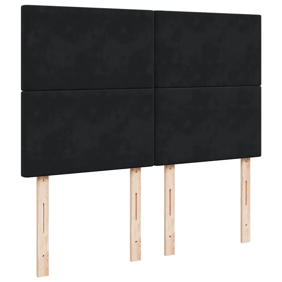 Cadre de lit ottoman avec matelas noir 140x200 cm velours - 13