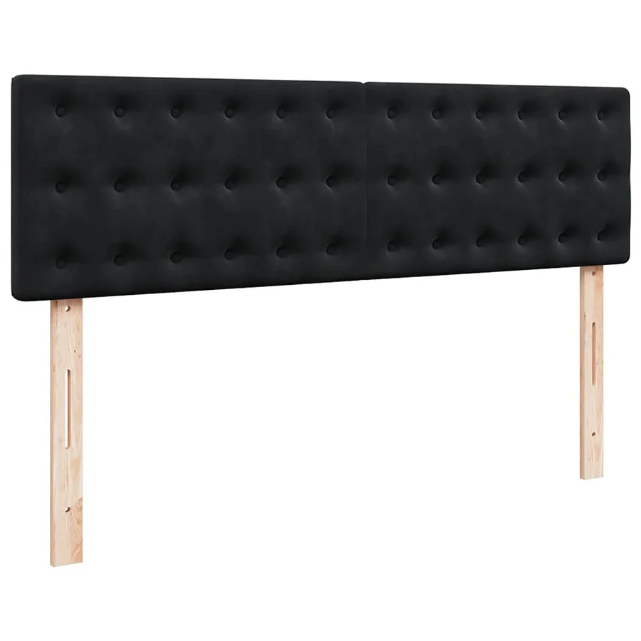 Cadre de lit ottoman avec matelas noir 140x200 cm velours - 10