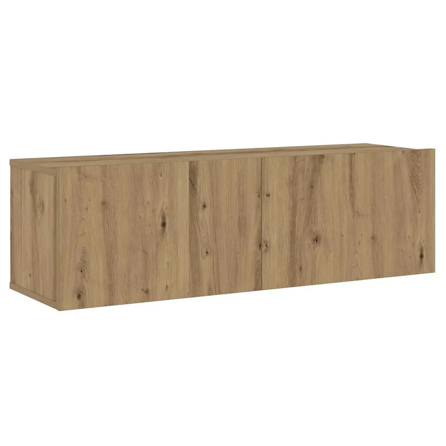 Meubles TV muraux 3 pcs chêne artisanal bois d'ingénierie - 6
