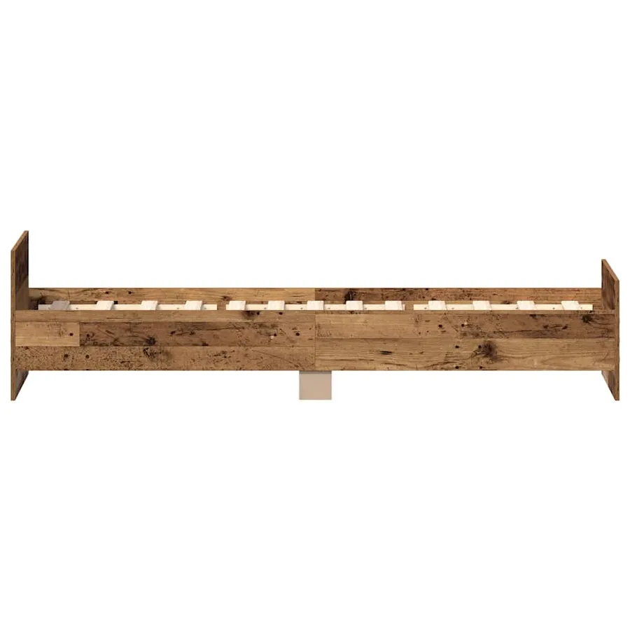 Cadre de lit sans matelas vieux bois 90x190 cm bois ingénierie - 7