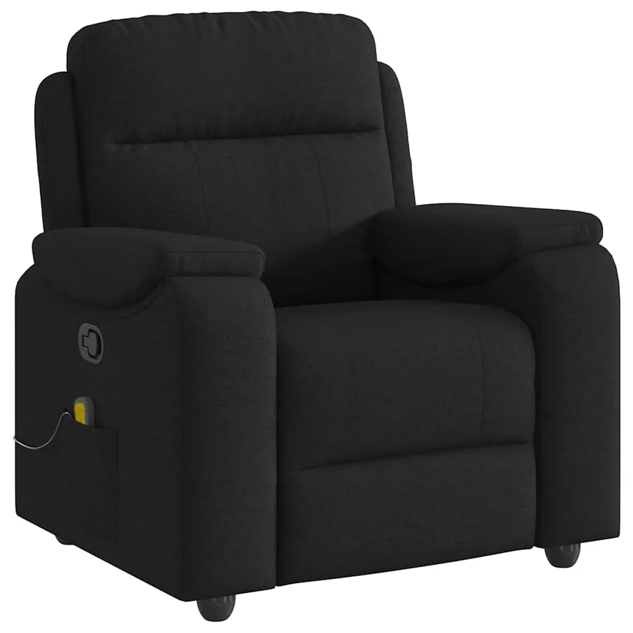 Fauteuil de massage inclinable Noir Tissu - 2