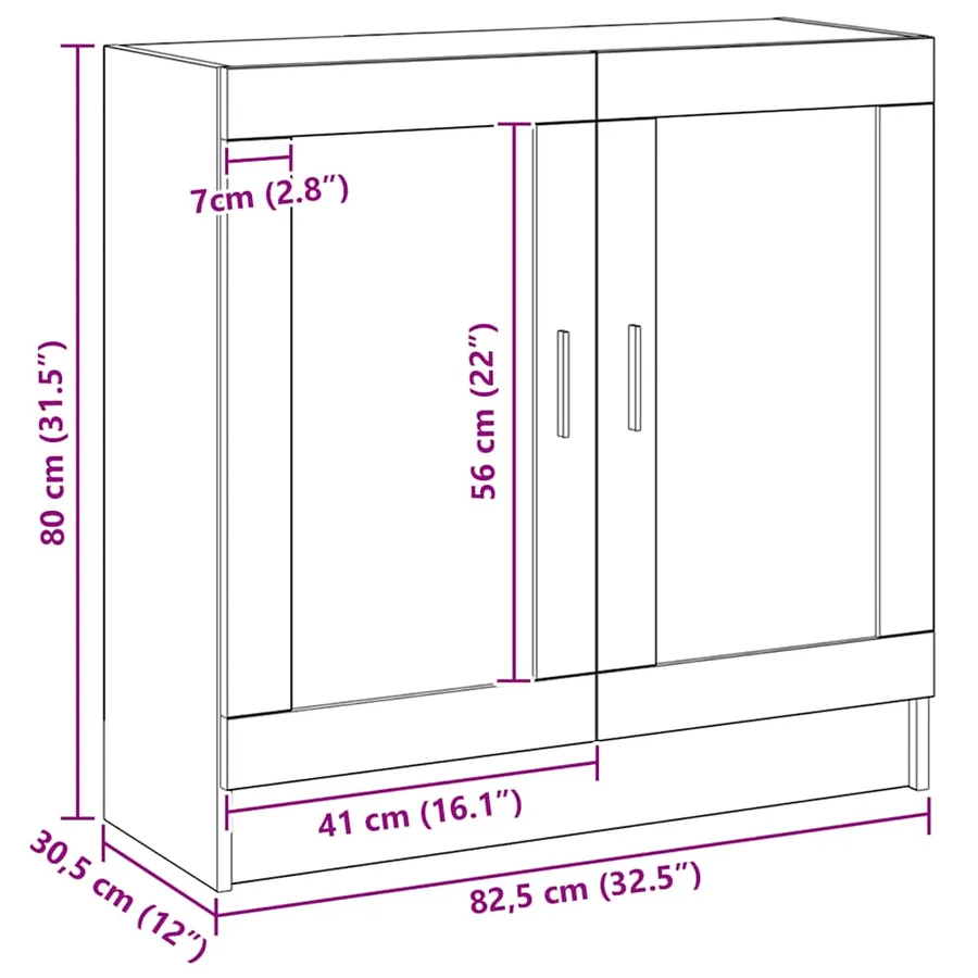 Bibliothèque chêne artisanal 82,5x30,5x80 cm bois d'ingénierie - 13
