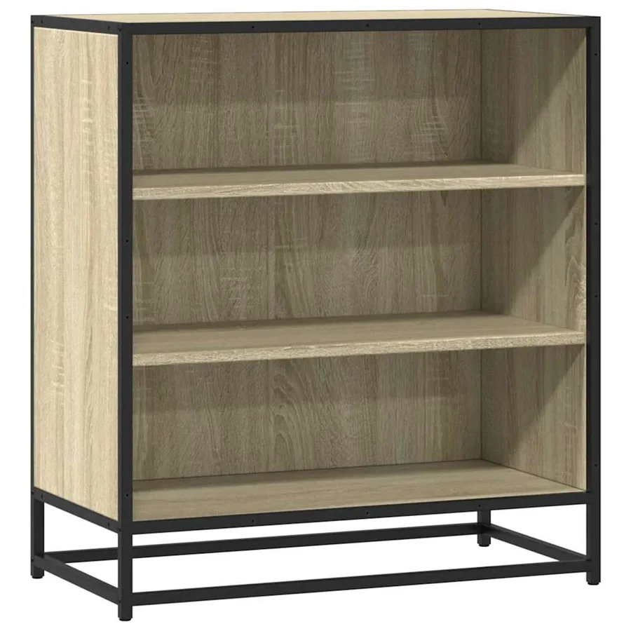 Buffet chêne sonoma 68x35x76 cm bois d'ingénierie et métal - 2