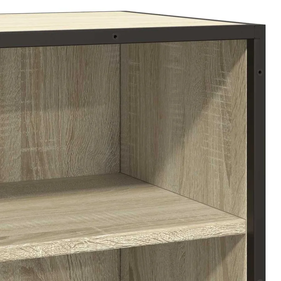 Buffet chêne sonoma 68x35x76 cm bois d'ingénierie et métal - 7