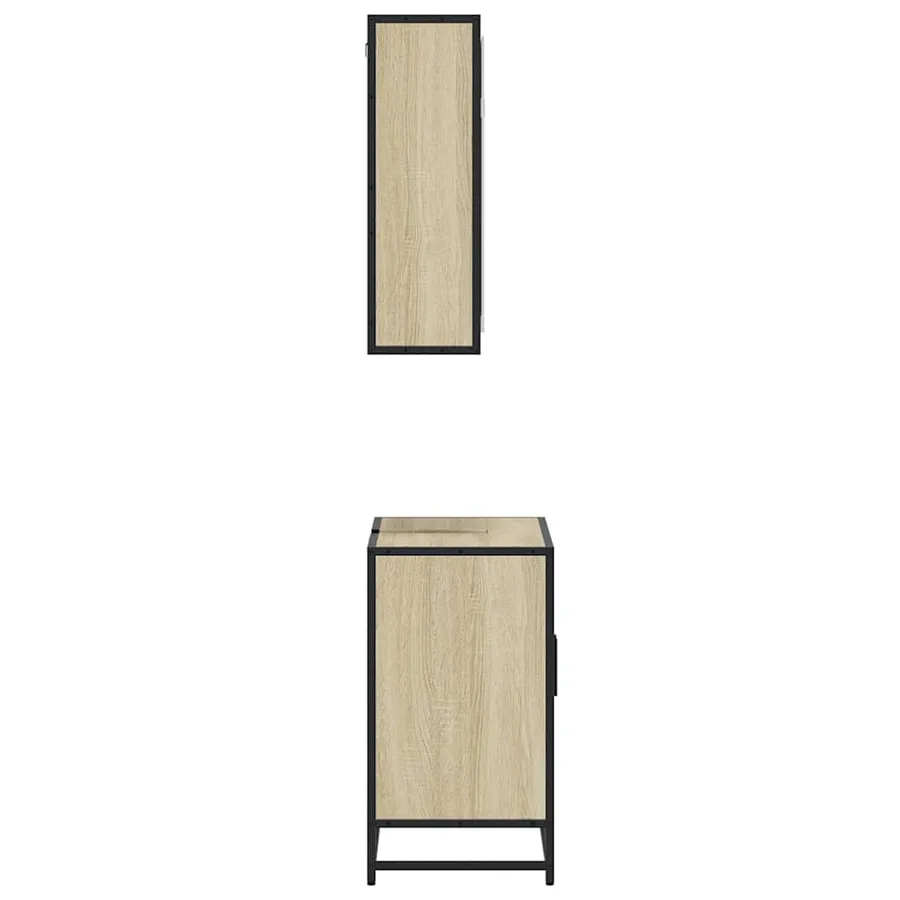 Ensemble de meubles de salle de bain 2 pcs chêne sonoma - 6