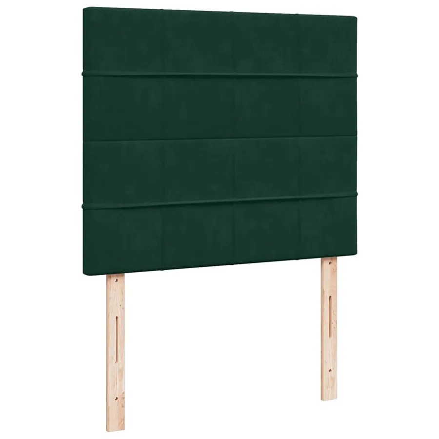 Cadre de lit ottoman avec matelas vert foncé 120x200 cm velours - 12
