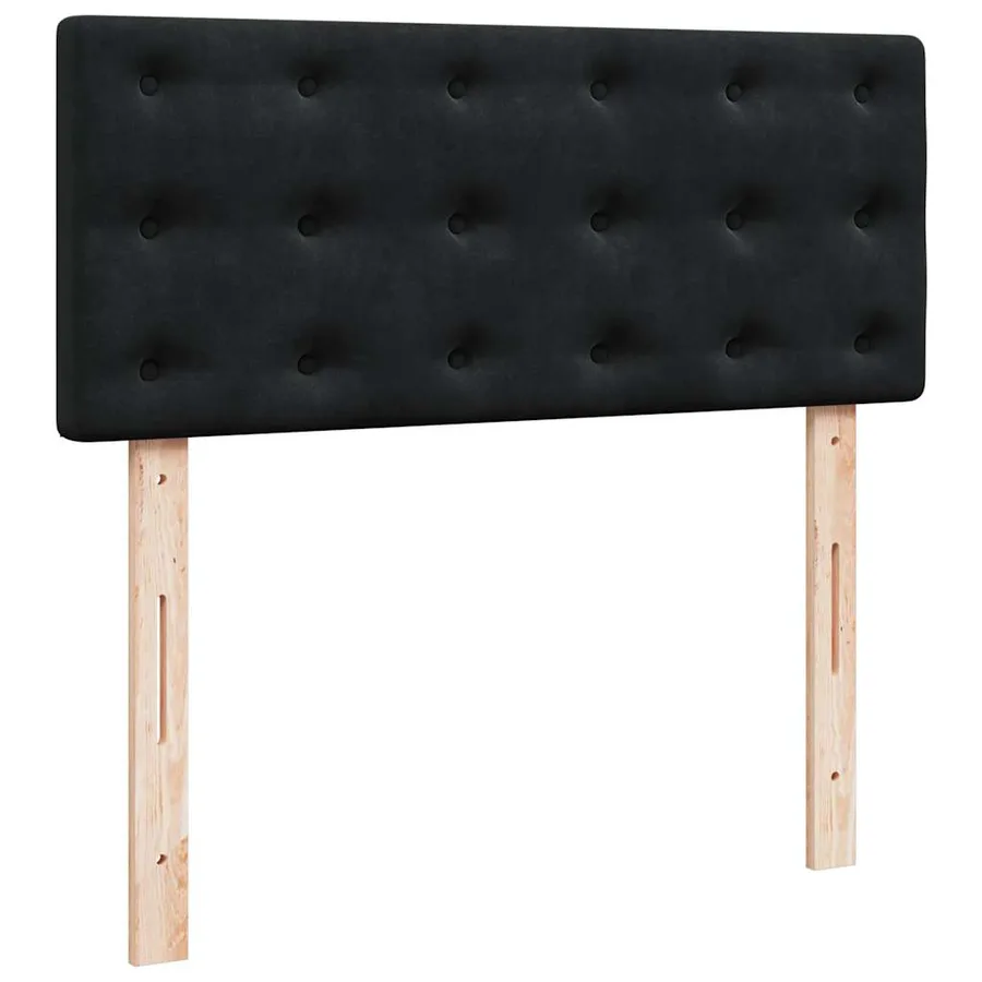 Cadre de lit ottoman avec matelas noir 120x200 cm velours - 9