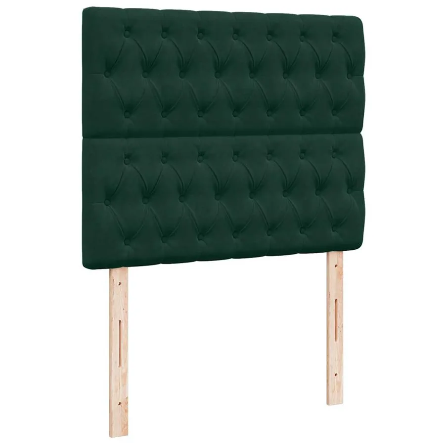 Cadre de lit ottoman avec matelas vert foncé 120x200 cm velours - 13
