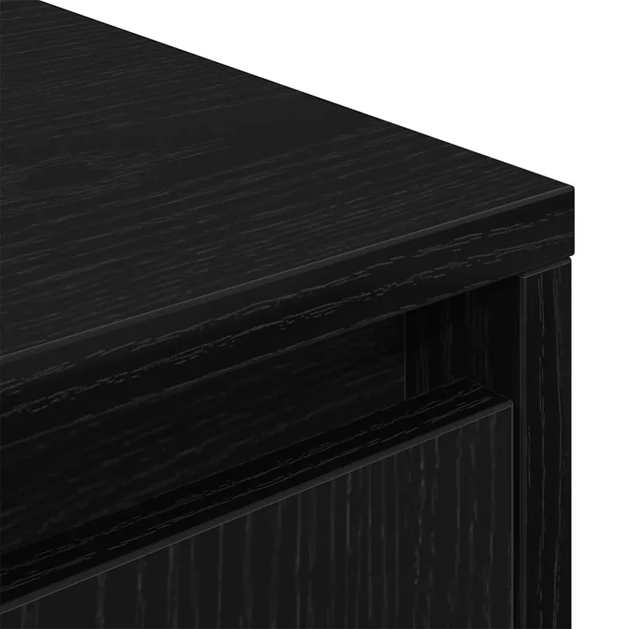 Meuble TV avec lumières LED chêne noir 193,5x41x50 cm - 10