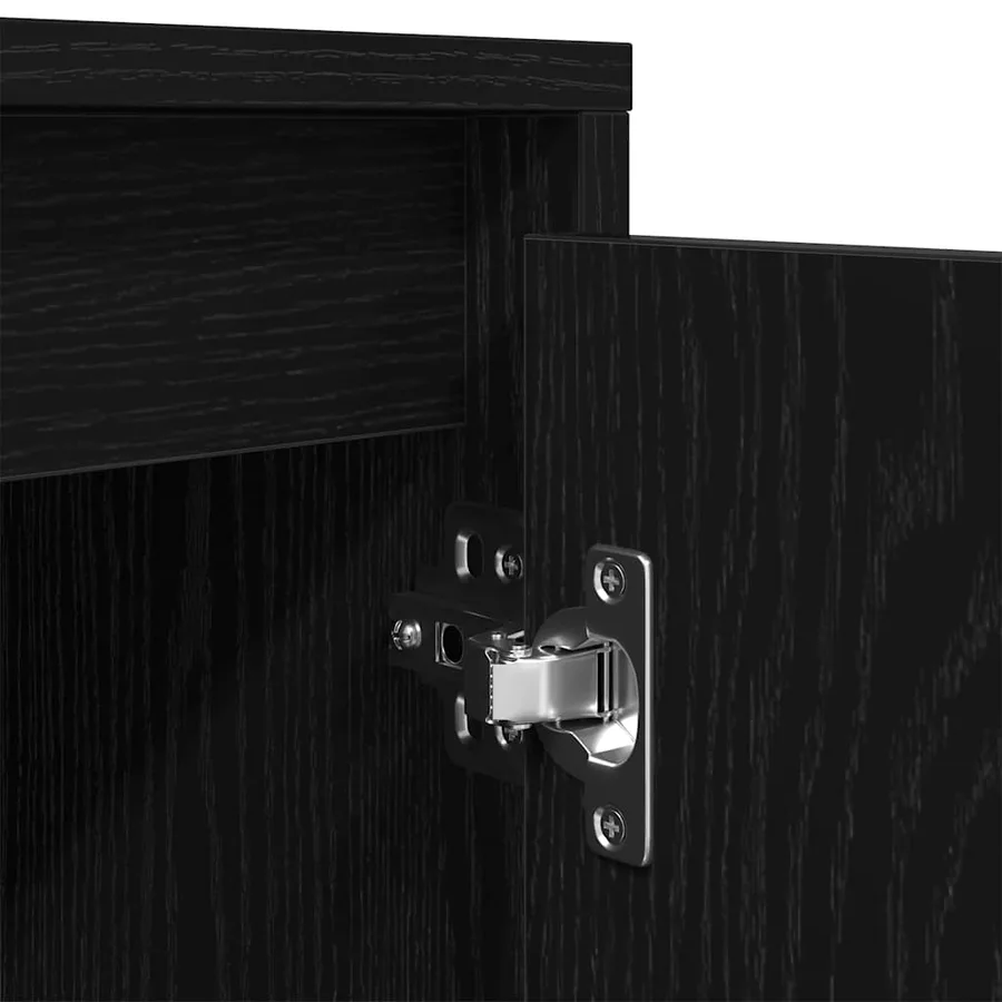 Meuble TV avec lumières LED chêne noir 193,5x41x50 cm - 11