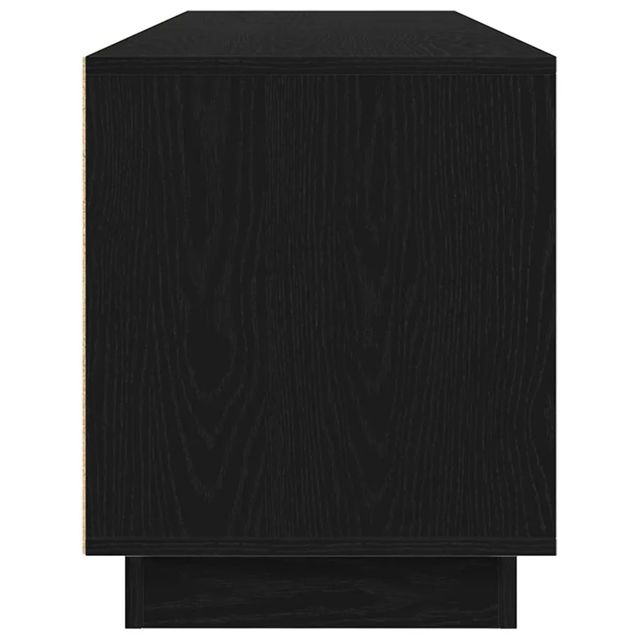 Meuble TV avec lumières LED chêne noir 193,5x41x50 cm - 8
