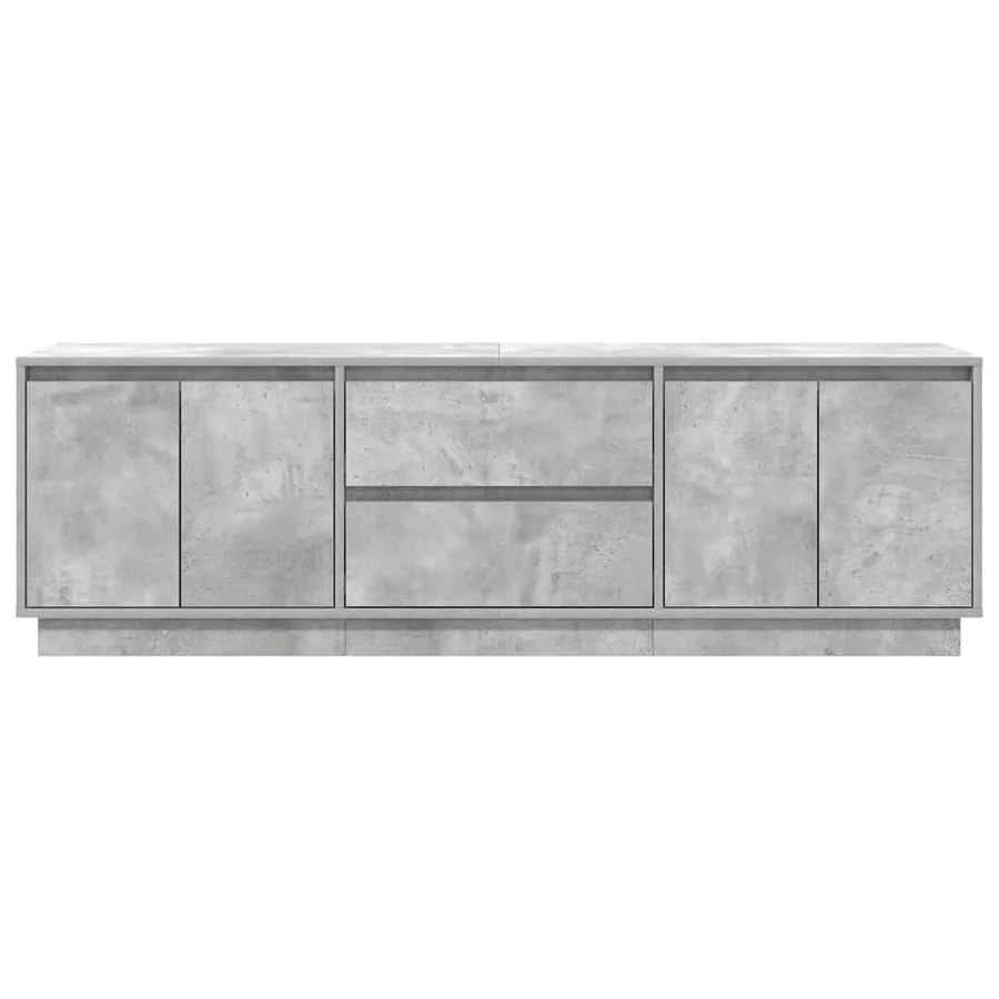 Meuble TV avec lumières LED gris béton 160,5x41x50 cm - 7