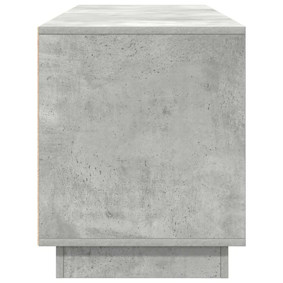 Meuble TV avec lumières LED gris béton 160,5x41x50 cm - 8