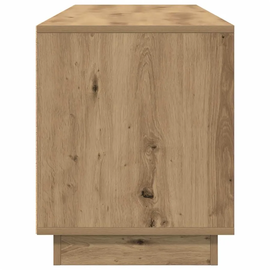 Meuble TV avec éclairages LED chêne artisanal 160,5x41x50 cm - 8