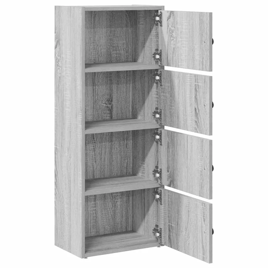 Bibliothèque sonoma gris 40x24x102 cm bois d'ingénierie - 5